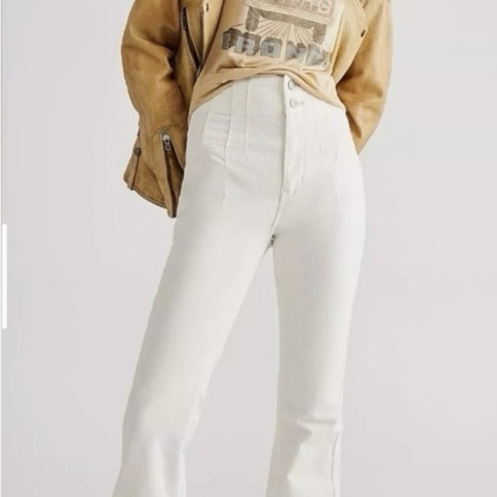 We The Free Cream Flare Jeans